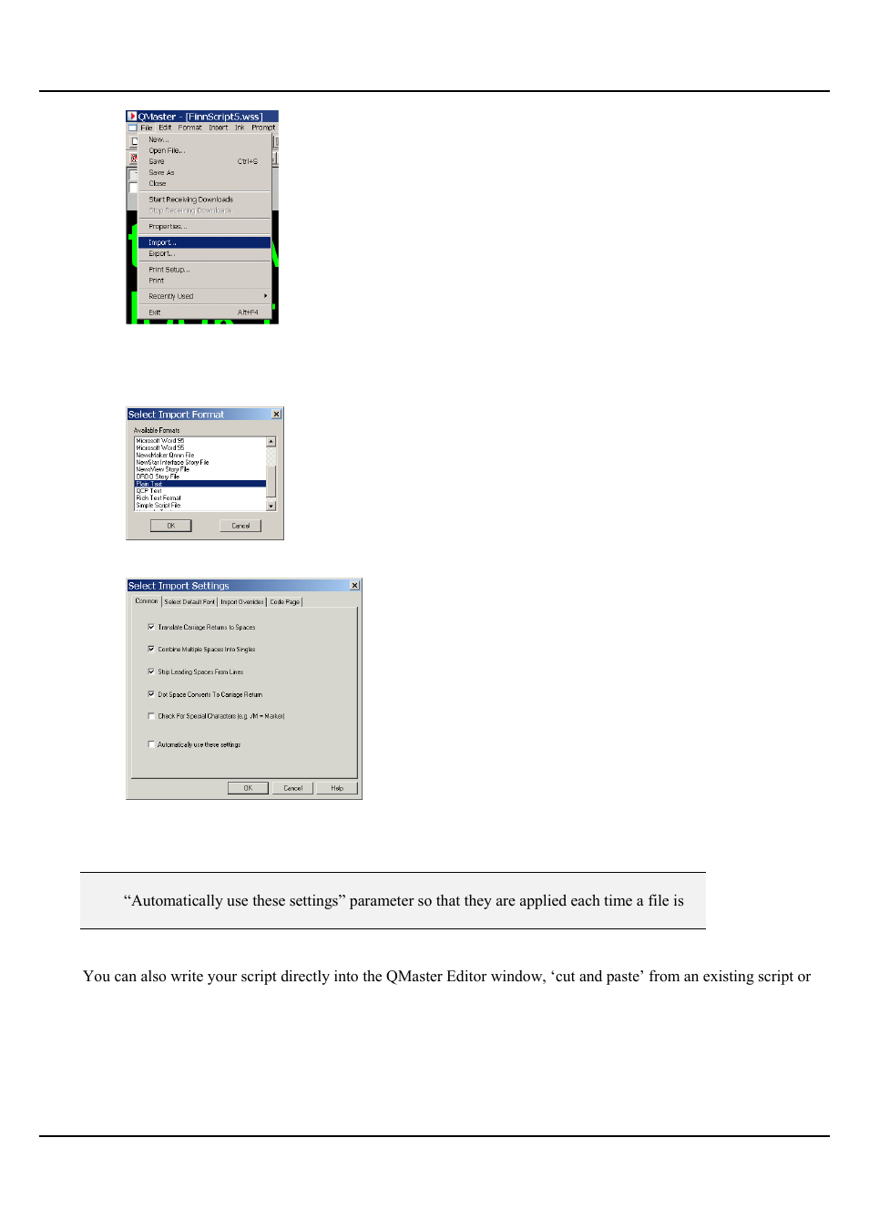 Prompt your script | Autocue QMaster Complex User Manual | Page 12 / 74
