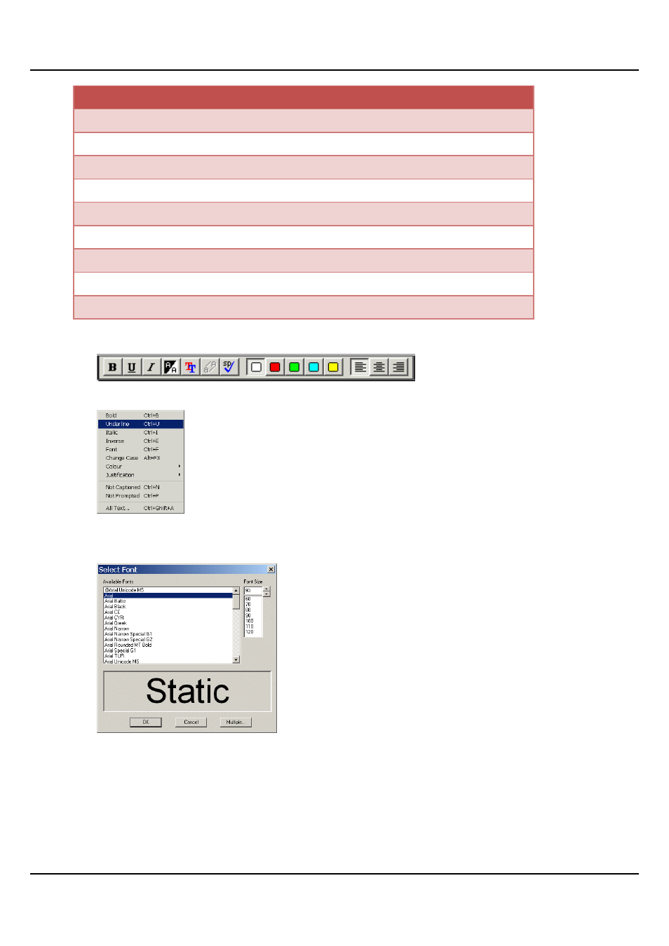 Choose a different font, Inverse | Autocue QMaster Complex User Manual | Page 17 / 74