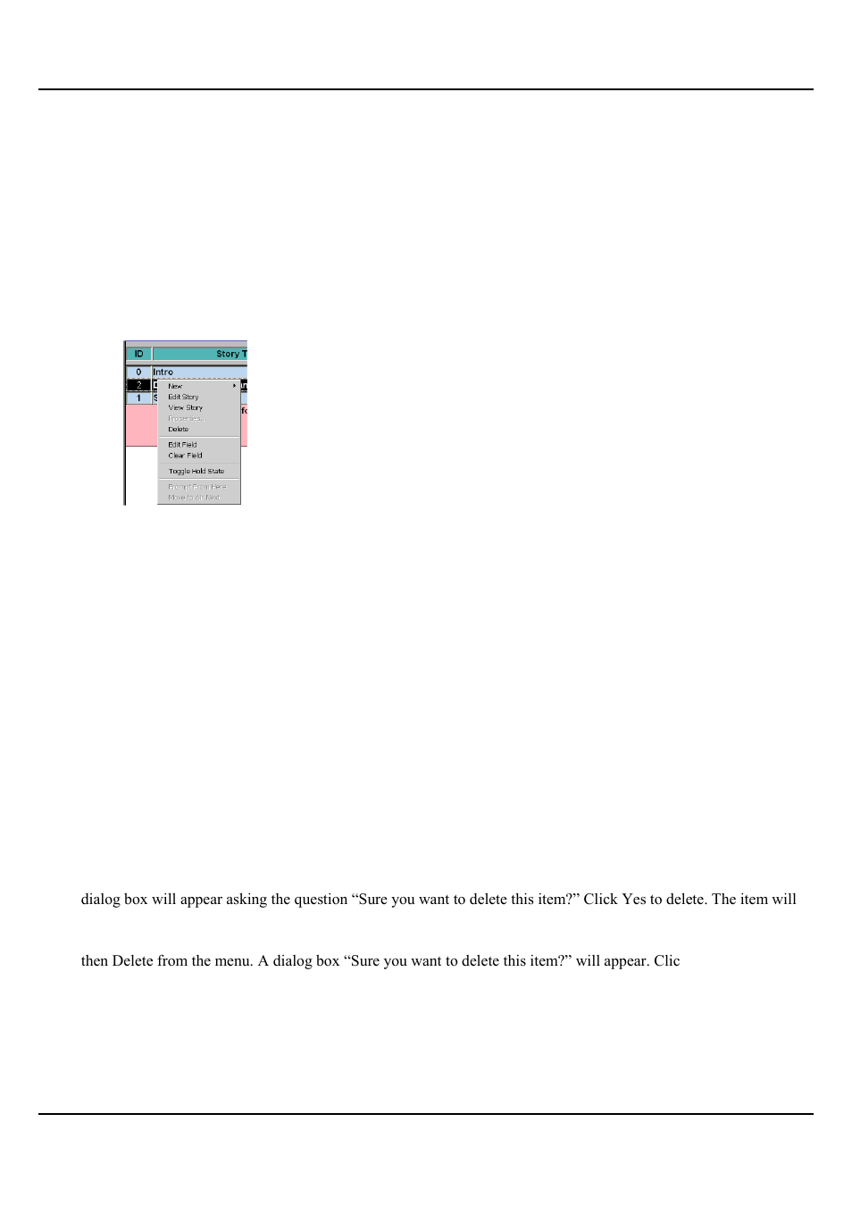 Access editing commands from the rundown | Autocue QMaster Complex User Manual | Page 22 / 74