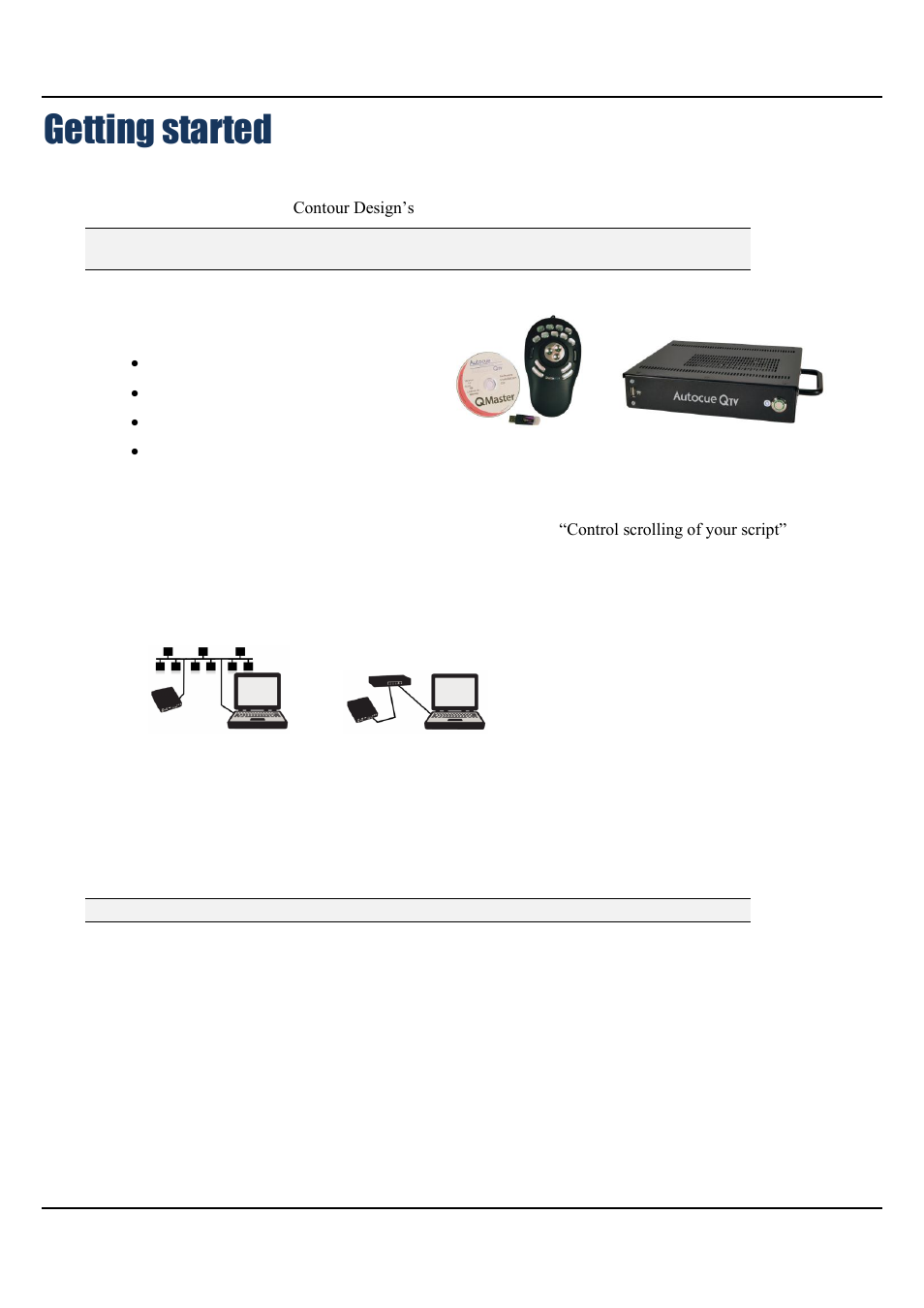 Getting started, Equipment you will need, Install the qmaster software | Autocue QMaster Complex User Manual | Page 3 / 74