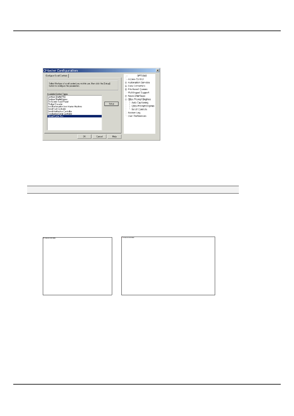 Assigning a default controller, Access scroll control configuration, Swapping button functions | Autocue QMaster Complex User Manual | Page 30 / 74