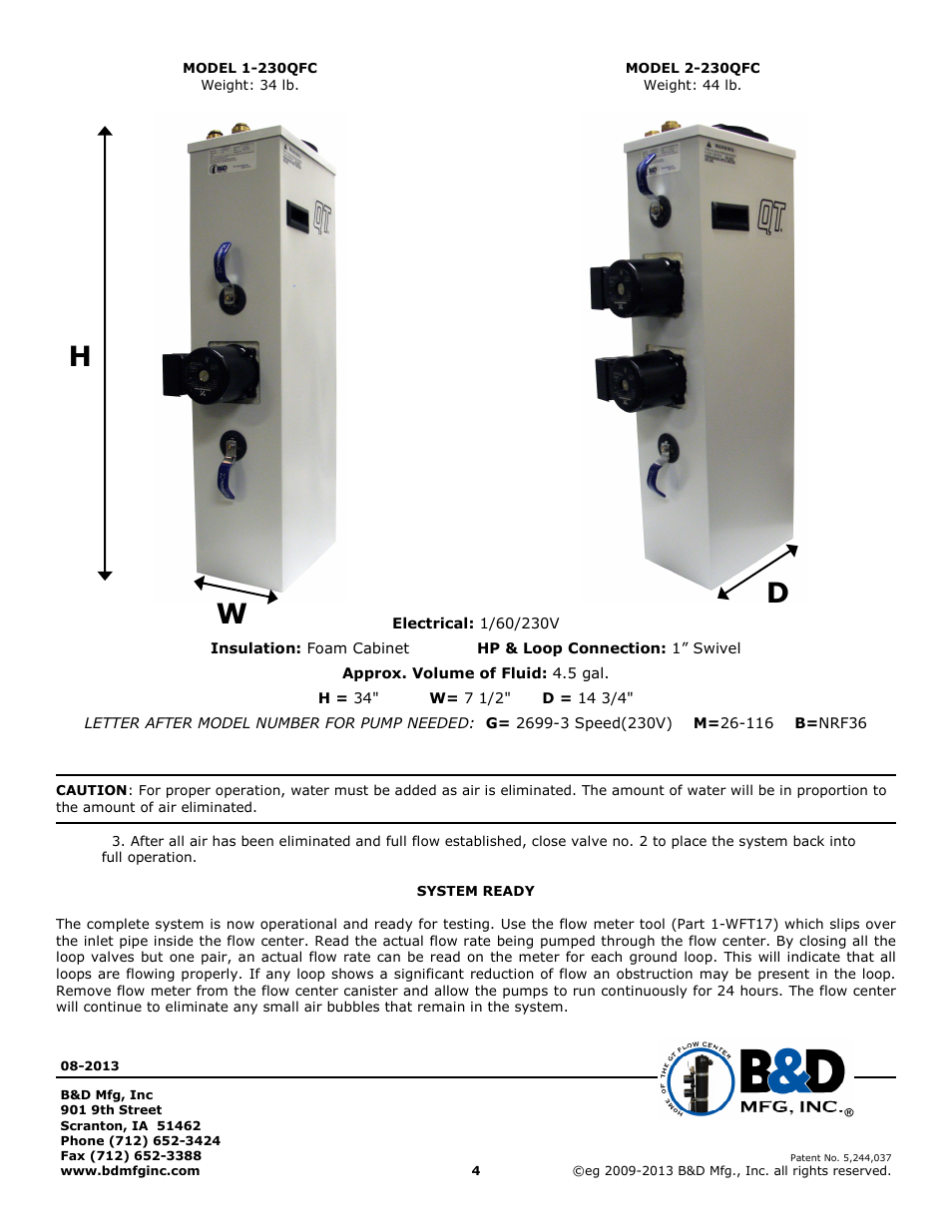 Hw d | B&D Mfg QT User Manual | Page 4 / 4