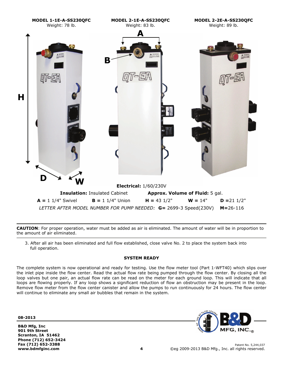 Ha b d w | B&D Mfg EA-QT User Manual | Page 4 / 4