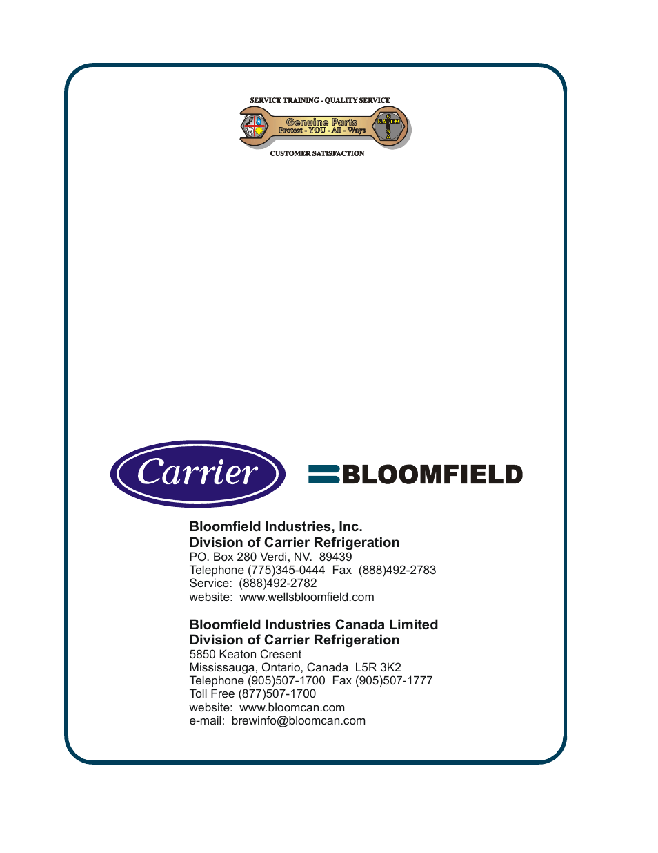 Bloomfield 8540 User Manual | Page 28 / 28