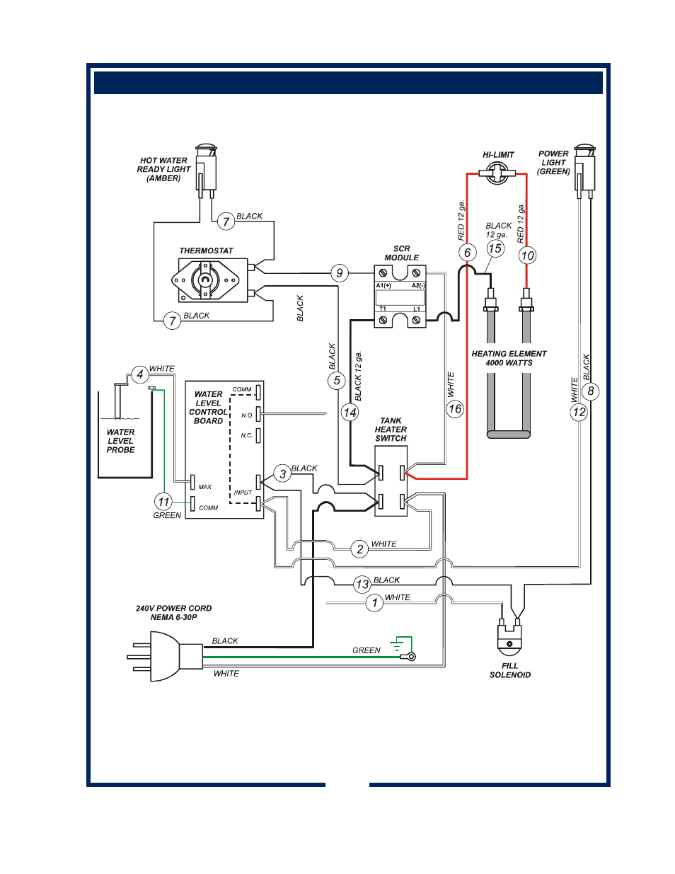 Wiring diagram (continued) | Bloomfield 1226 User Manual | Page 19 / 20