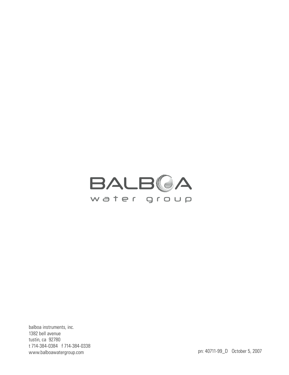 Balboa Water Group MLM990S User Manual | Page 12 / 12