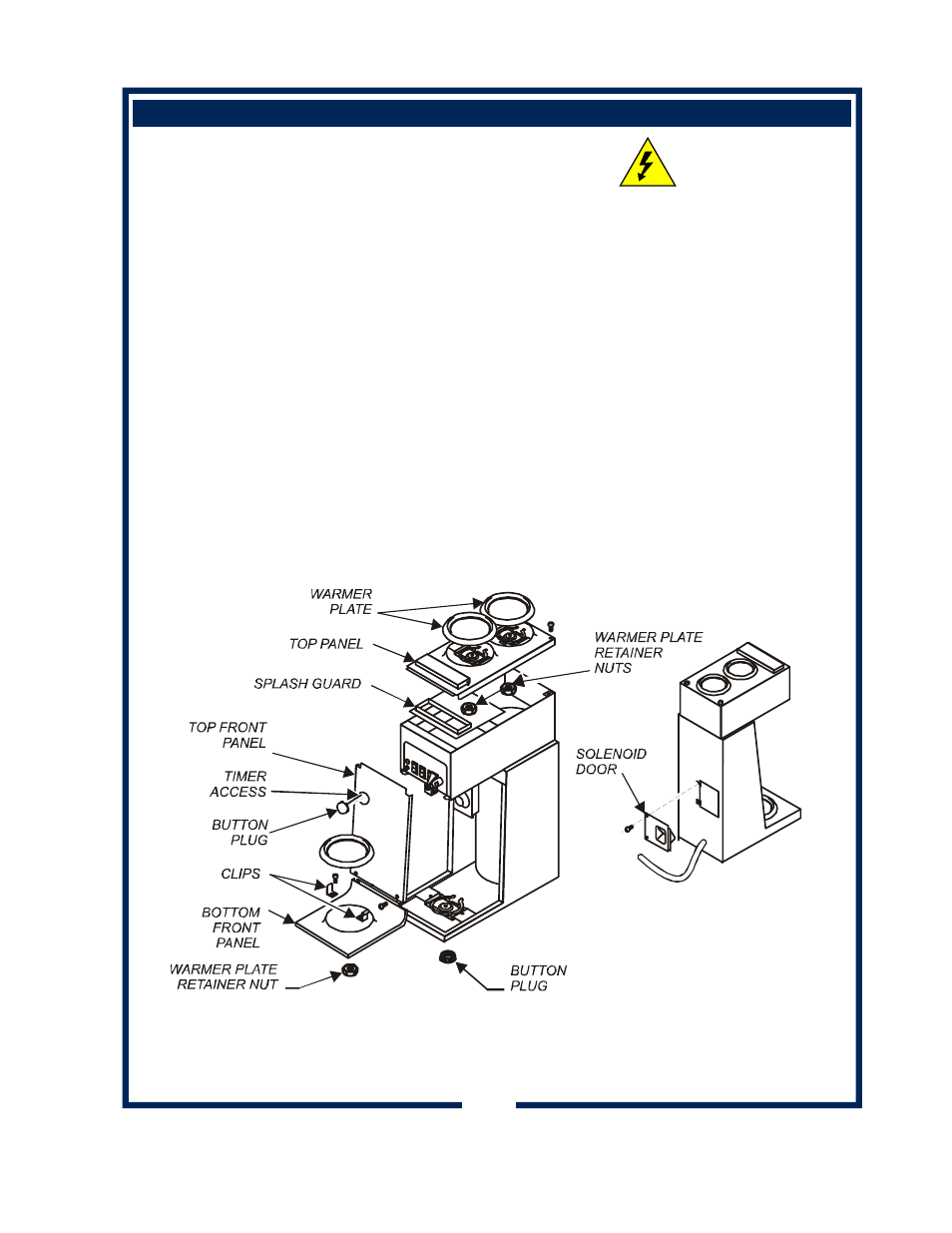 Caution, Shock hazard | Bloomfield 9010 User Manual | Page 13 / 26