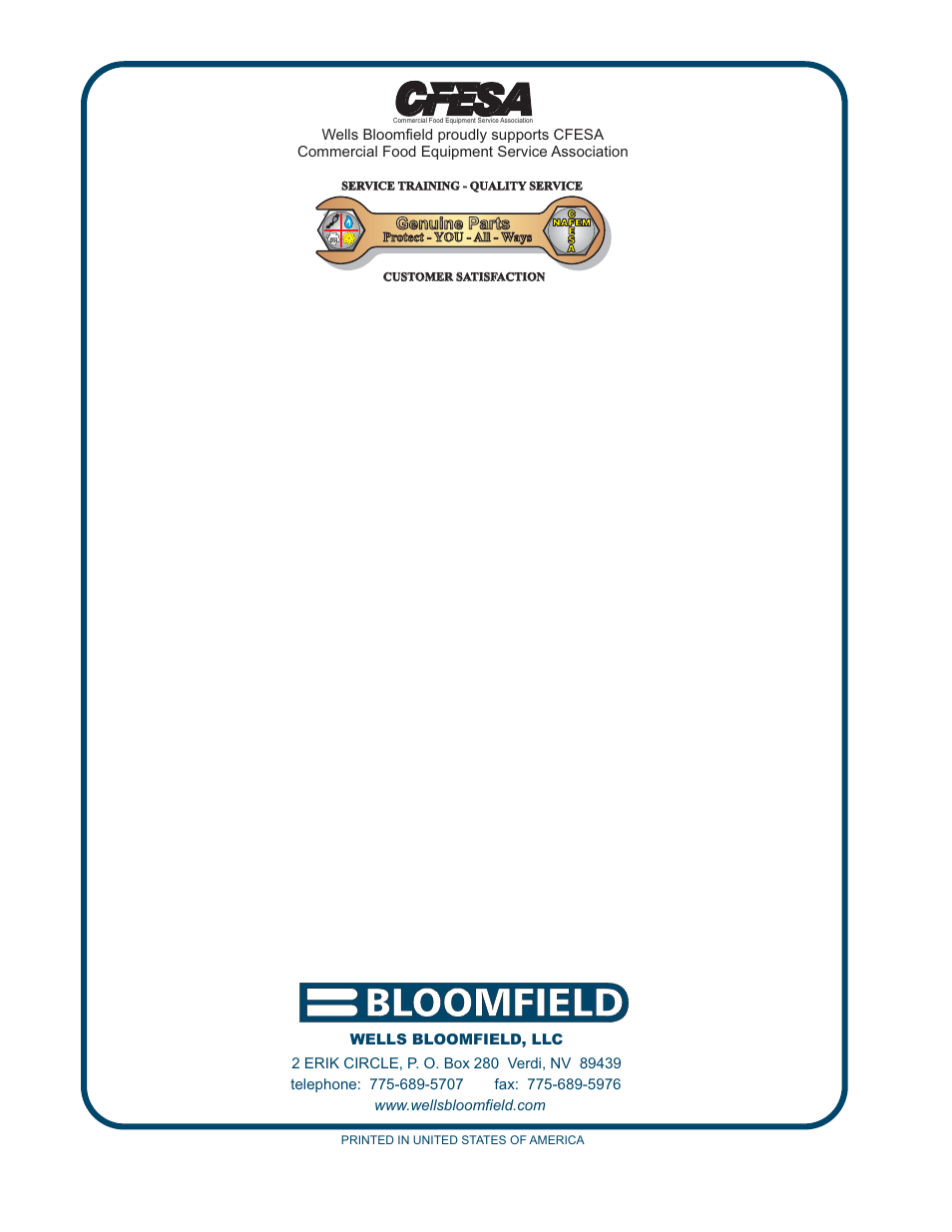 Bloomfield 9010 User Manual | Page 26 / 26