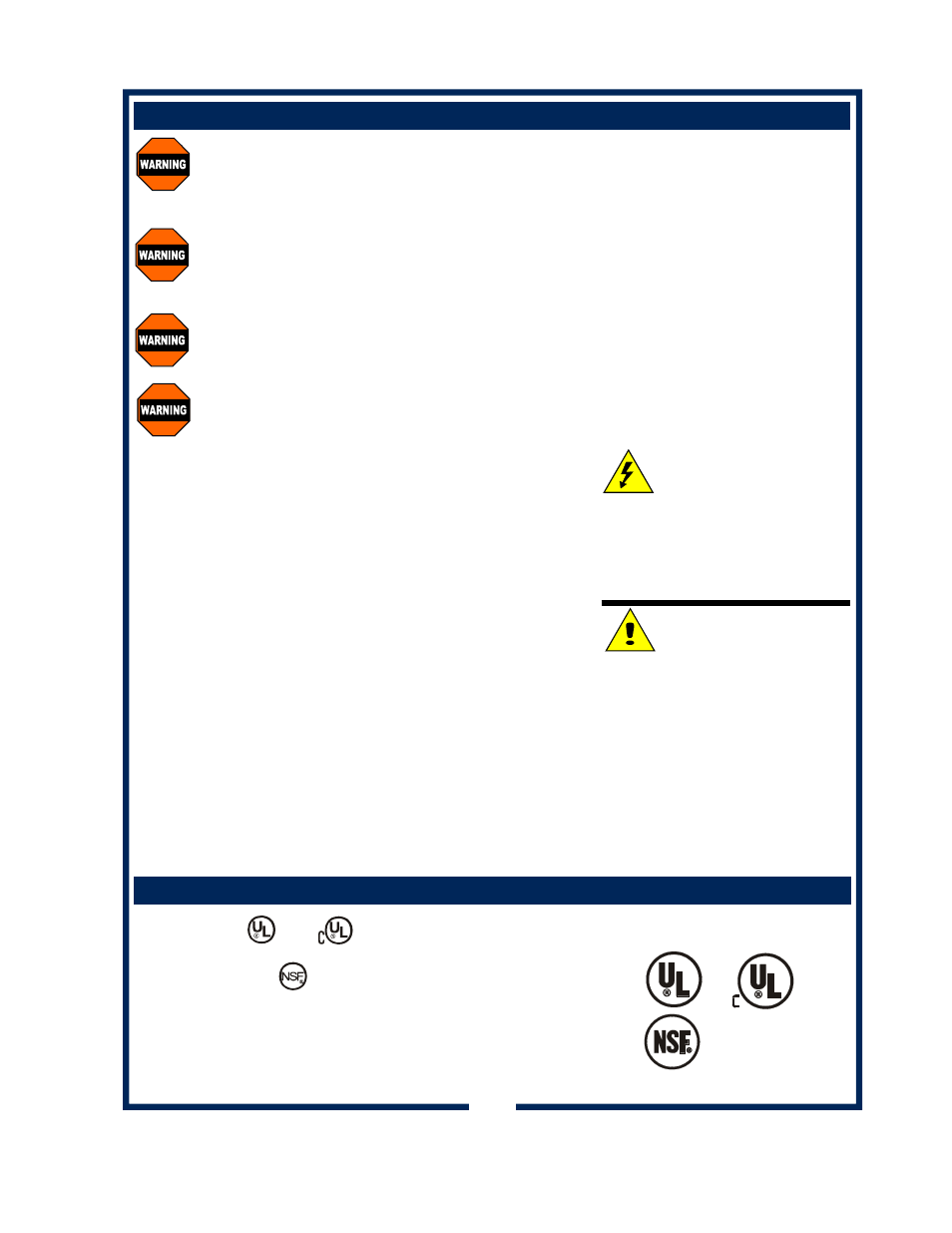 Warning, Caution | Bloomfield 9010 User Manual | Page 5 / 26