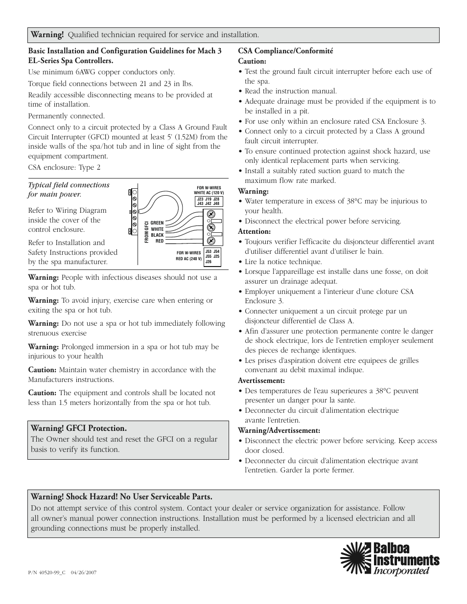 Balboa Water Group ML700 - Mach 3 User Guide User Manual | Page 12 / 12