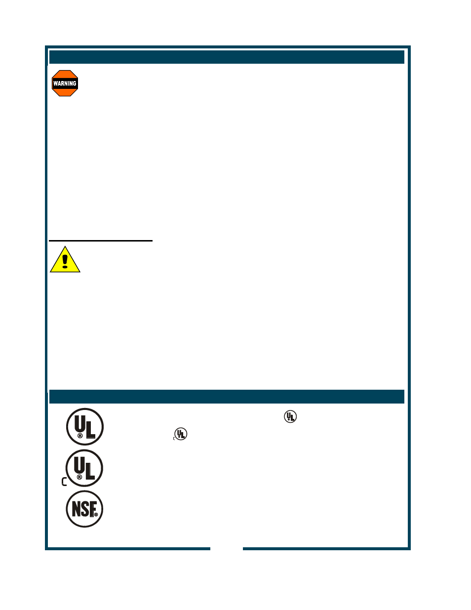 Warning: electric shock hazard | Bloomfield SS2 Series User Manual | Page 6 / 28