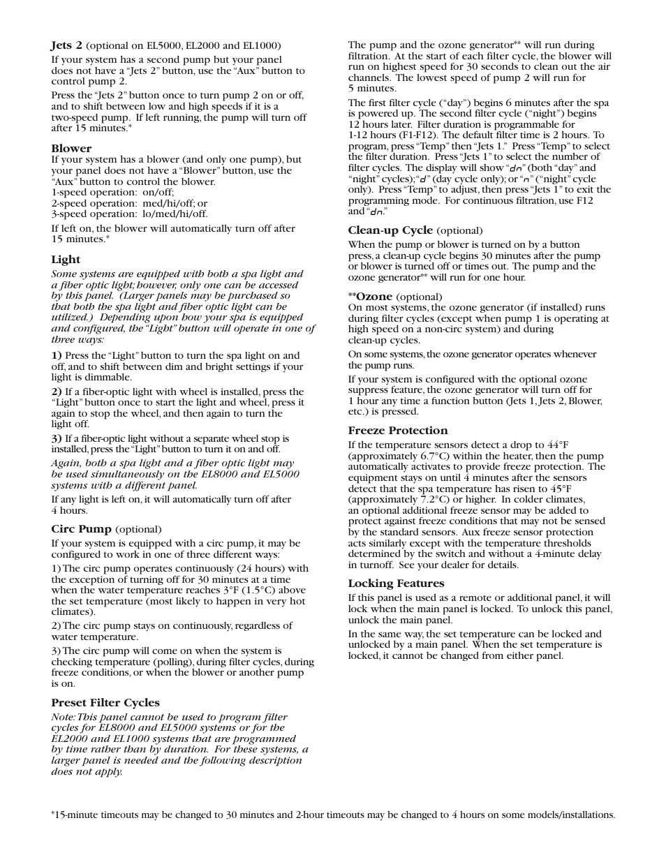 Balboa Water Group ML200 - Mach 2 Quick Reference Guide User Manual | Page 2 / 4