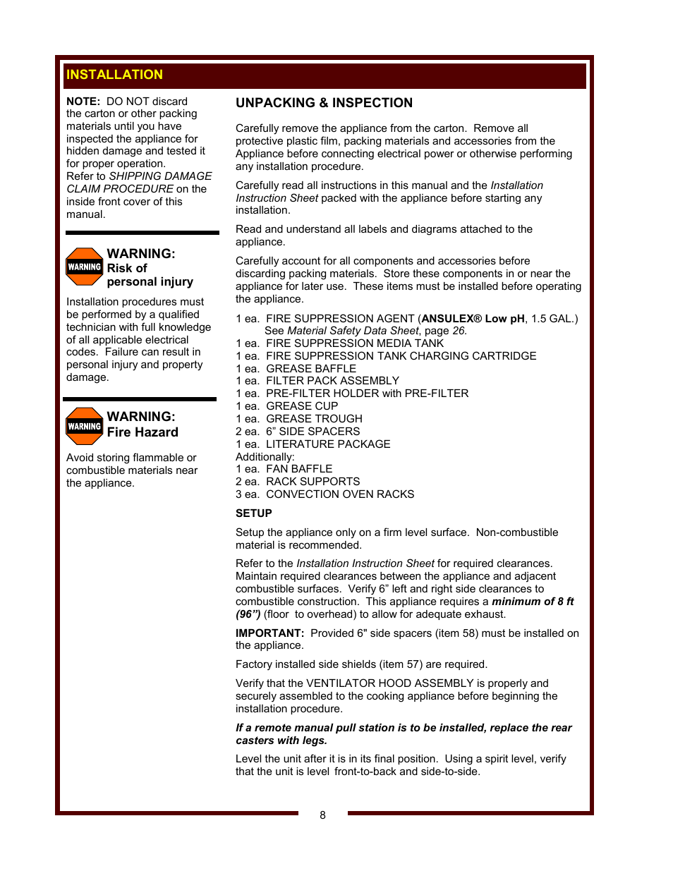 Bloomfield WVOC-2HSG User Manual | Page 10 / 34
