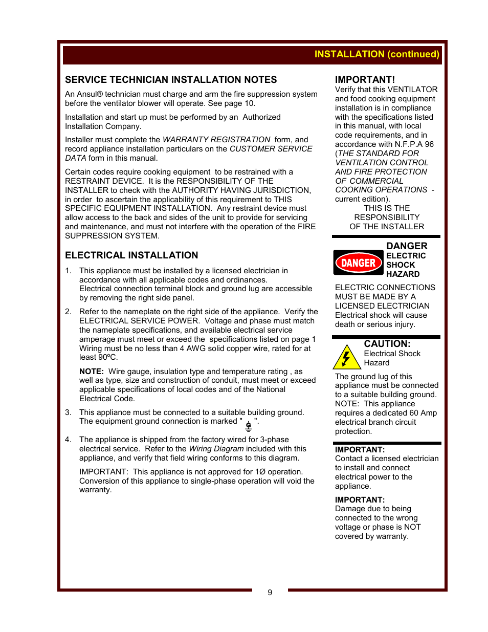 Bloomfield WVOC-2HSG User Manual | Page 11 / 34