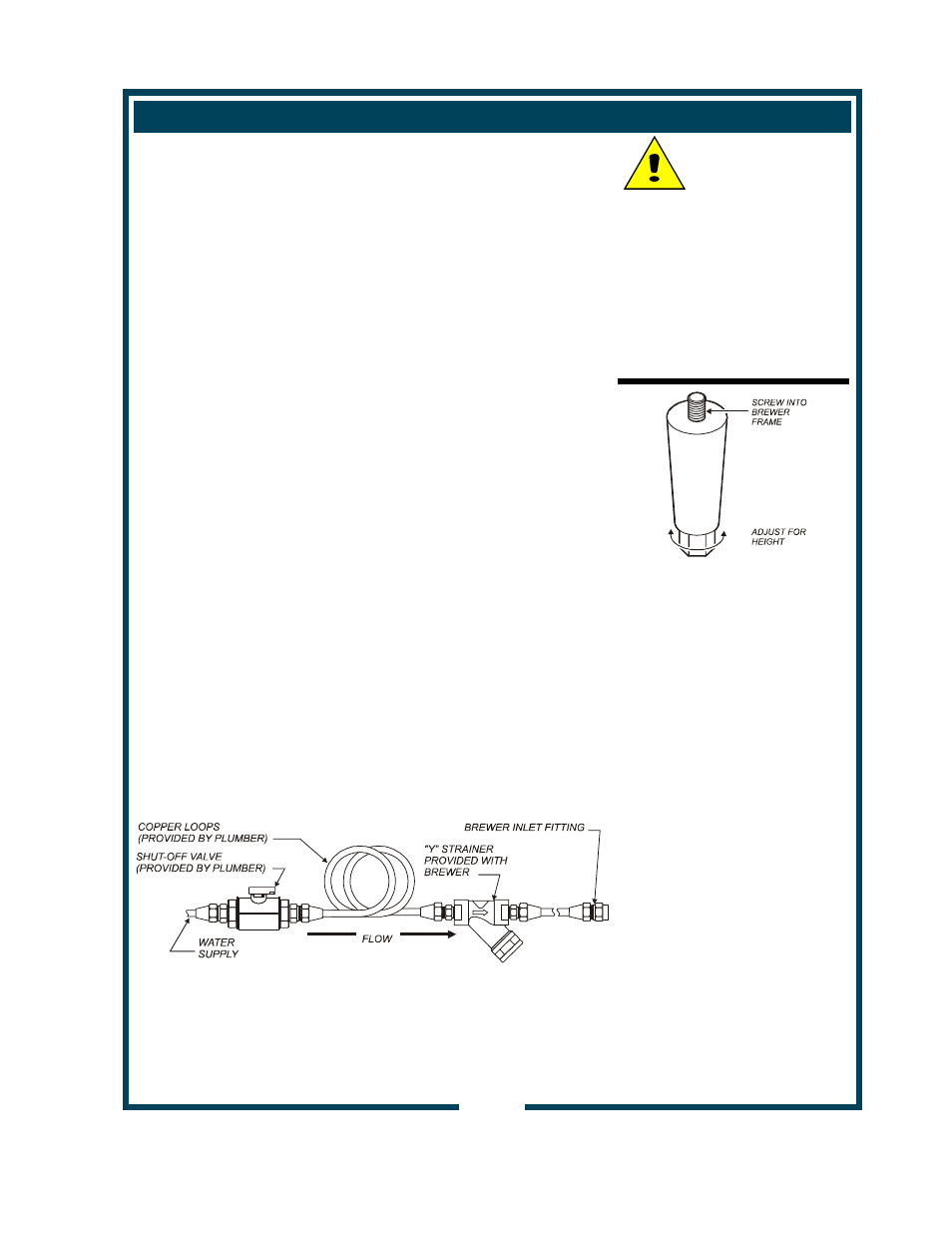 Installation instructions, Caution | Bloomfield 9102A User Manual | Page 7 / 26