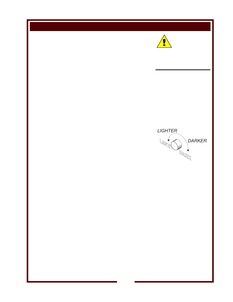 Operation, Caution, Lighter darker | Hot surface | Bloomfield T-4C 15A User Manual | Page 7 / 12