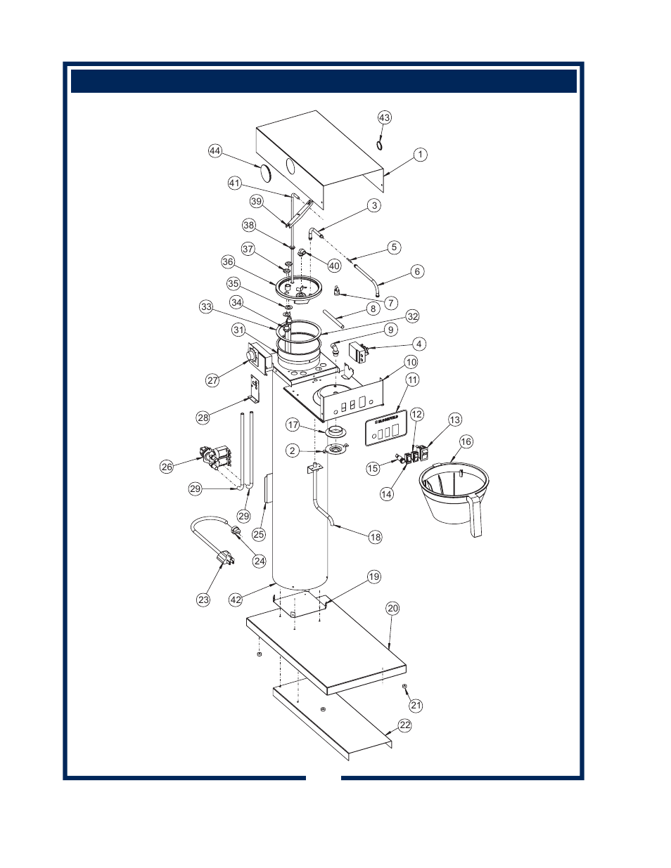 Exploded view & parts list | Bloomfield 8740 User Manual | Page 18 / 22