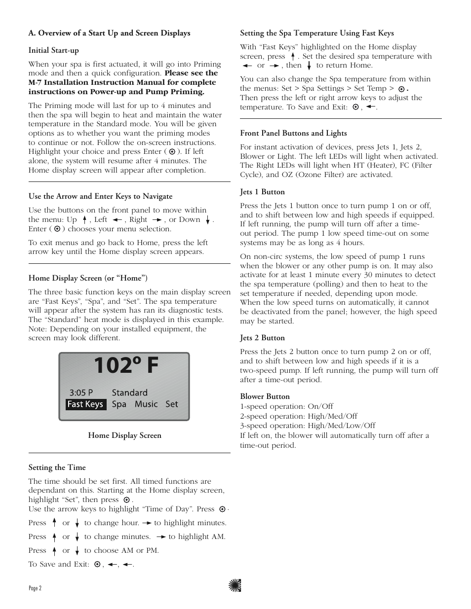 102º f | Balboa Water Group MLM990S User Guide User Manual | Page 4 / 12