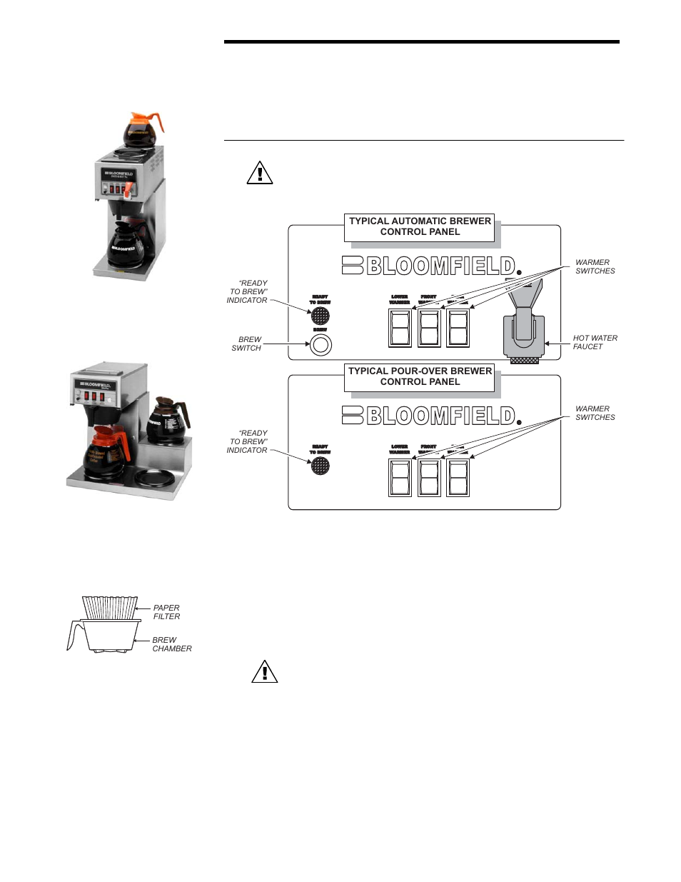 Bloomfield Automatic Brewer User Manual | 4 pages