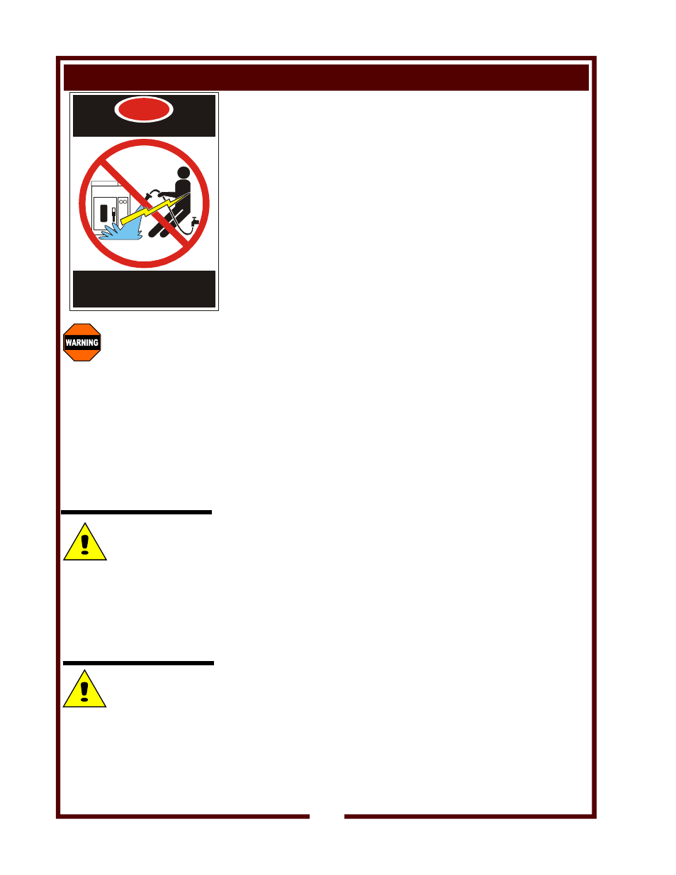 Precautions and general information warning, Caution | Bloomfield WVOC-G136 User Manual | Page 8 / 34