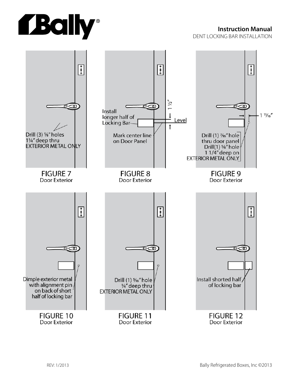 Instruction manual | Bally Refrigerated Boxes Locking Bar User Manual | Page 3 / 4