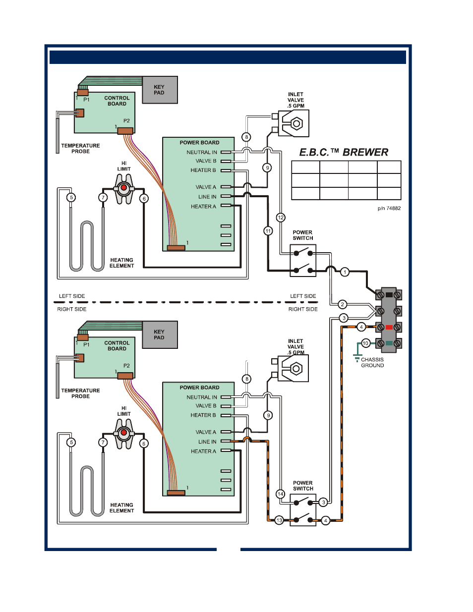 Wiring diagram | Bloomfield ELECTRONIC BREW CONTROL 1091 User Manual | Page 28 / 30