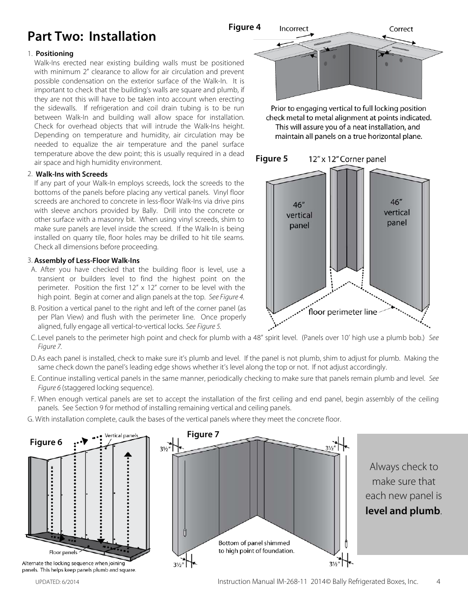 Part two: installation | Bally Refrigerated Boxes Walk-In Installation Manual User Manual | Page 4 / 9