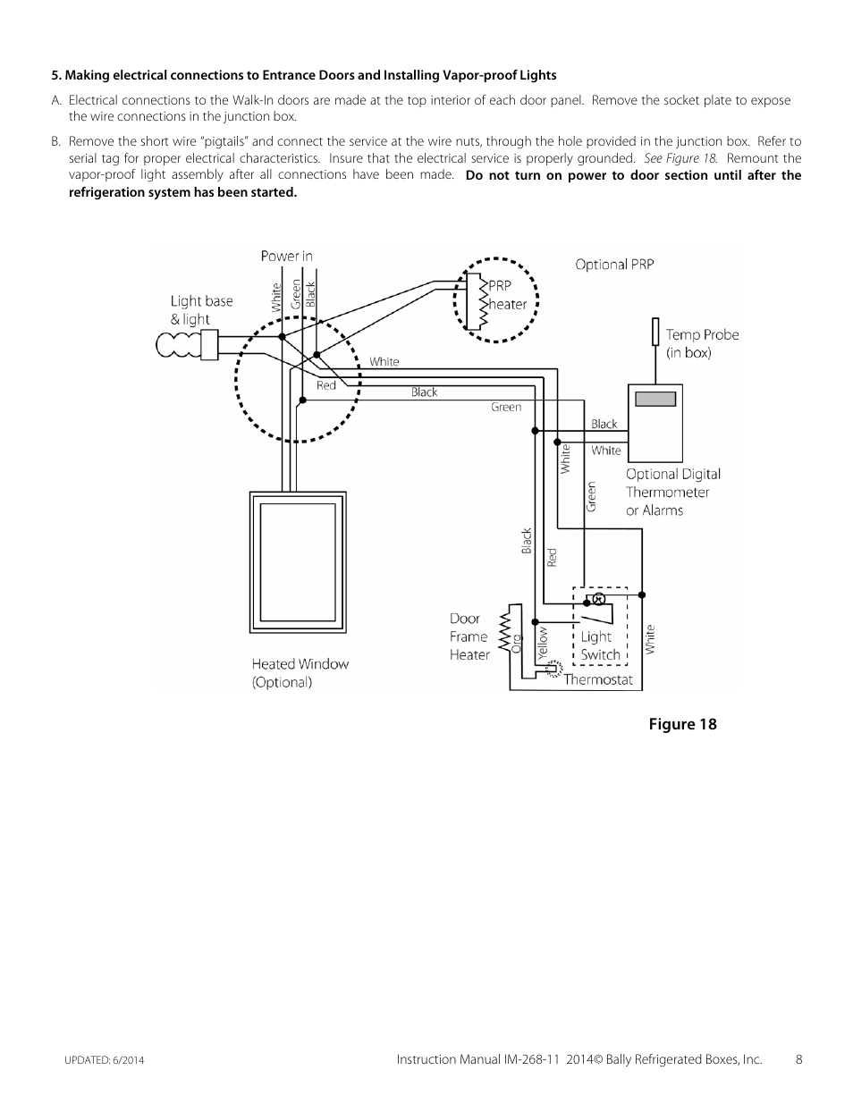 Bally Refrigerated Boxes Walk-In Installation Manual User Manual | Page 8 / 9