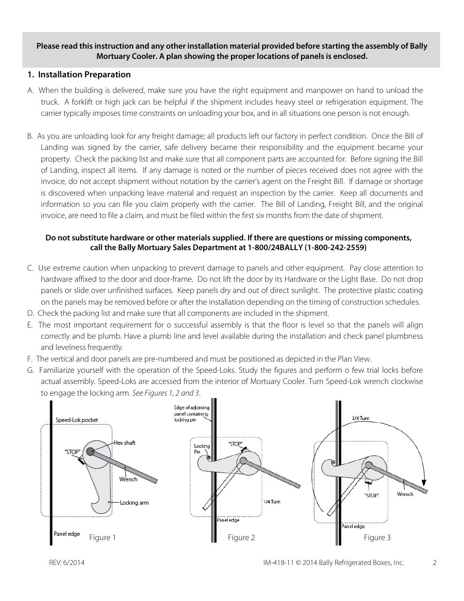 Bally Refrigerated Boxes Mortuary Cooler Systems User Manual | Page 2 / 6