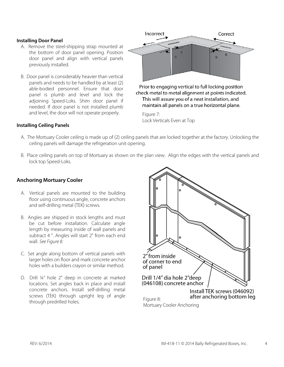 Bally Refrigerated Boxes Mortuary Cooler Systems User Manual | Page 4 / 6