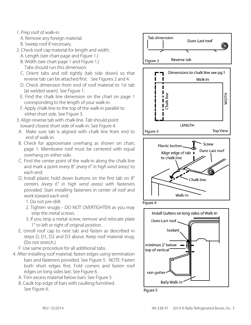 Bally Refrigerated Boxes Duro-Last Membrane Roof User Manual | Page 3 / 8