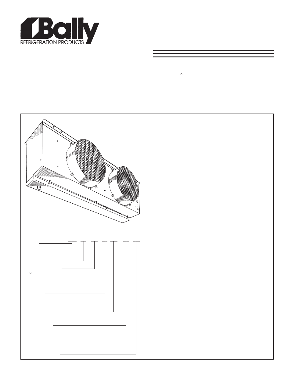 Bally Refrigerated Boxes BB Medium Profile Unit Coolers User Manual | 8 pages
