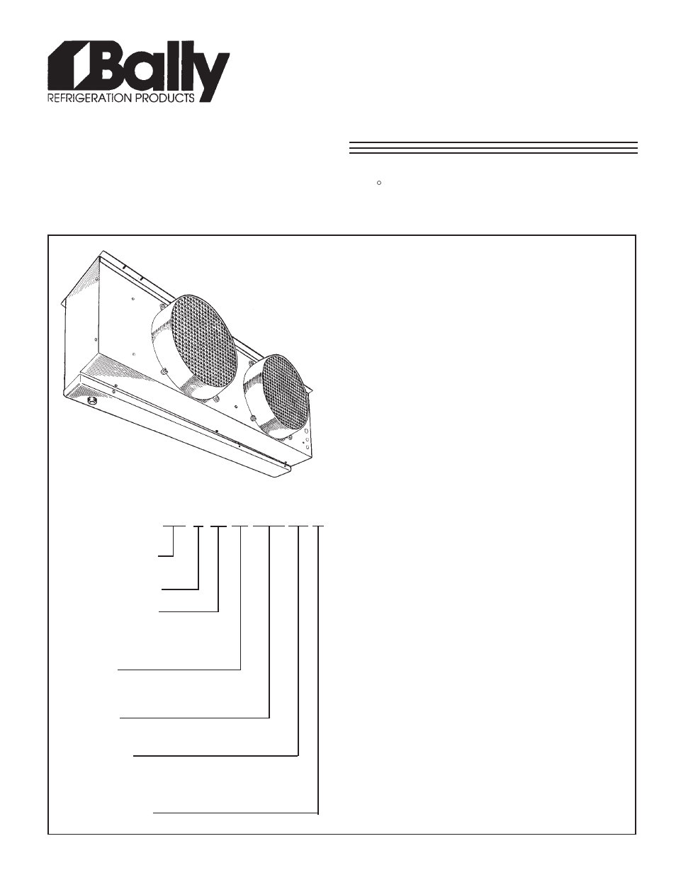 Bally Refrigerated Boxes BB Medium Profile Unit Coolers User Manual | 12 pages