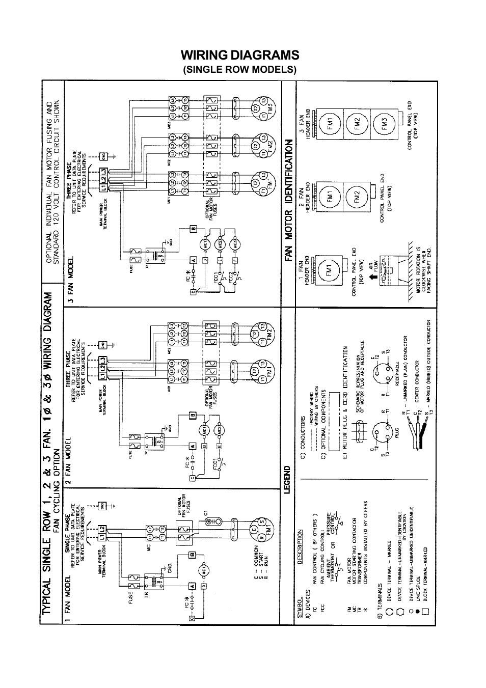 Wiring diagrams, Single row, Single row models) - 8 | Bally Refrigerated Boxes BVC Generation C – Direct Drive Air-Cooled – Vertical Air User Manual | Page 8 / 40