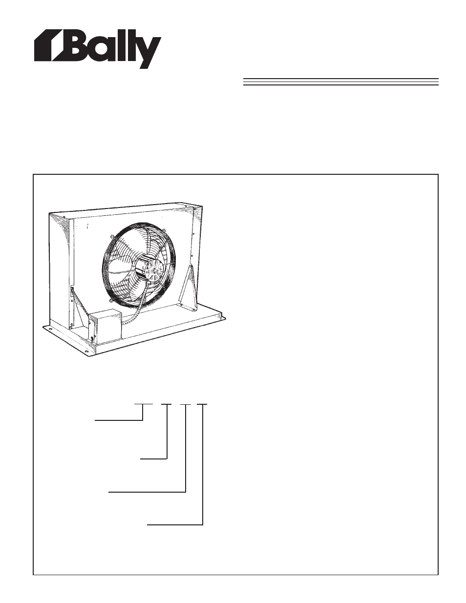 Bally Refrigerated Boxes BCH Direct Drive Air-Cooled – Horizontal Air User Manual | 4 pages