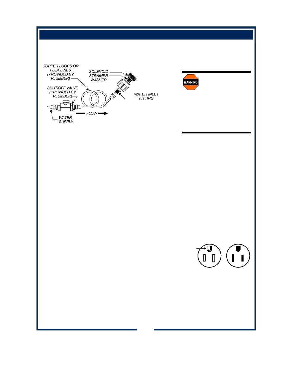 Installation (continued), Warning | Bloomfield NSF User Manual | Page 5 / 30