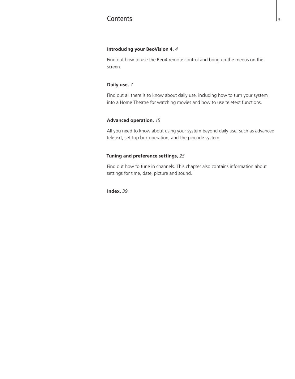 Bang & Olufsen BeoVision 4-37/44 - User Guide User Manual | Page 3 / 44