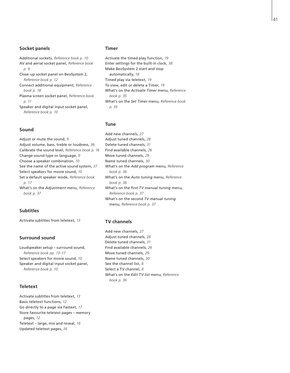 Bang & Olufsen BeoVision 4-37/44 - User Guide User Manual | Page 41 / 44