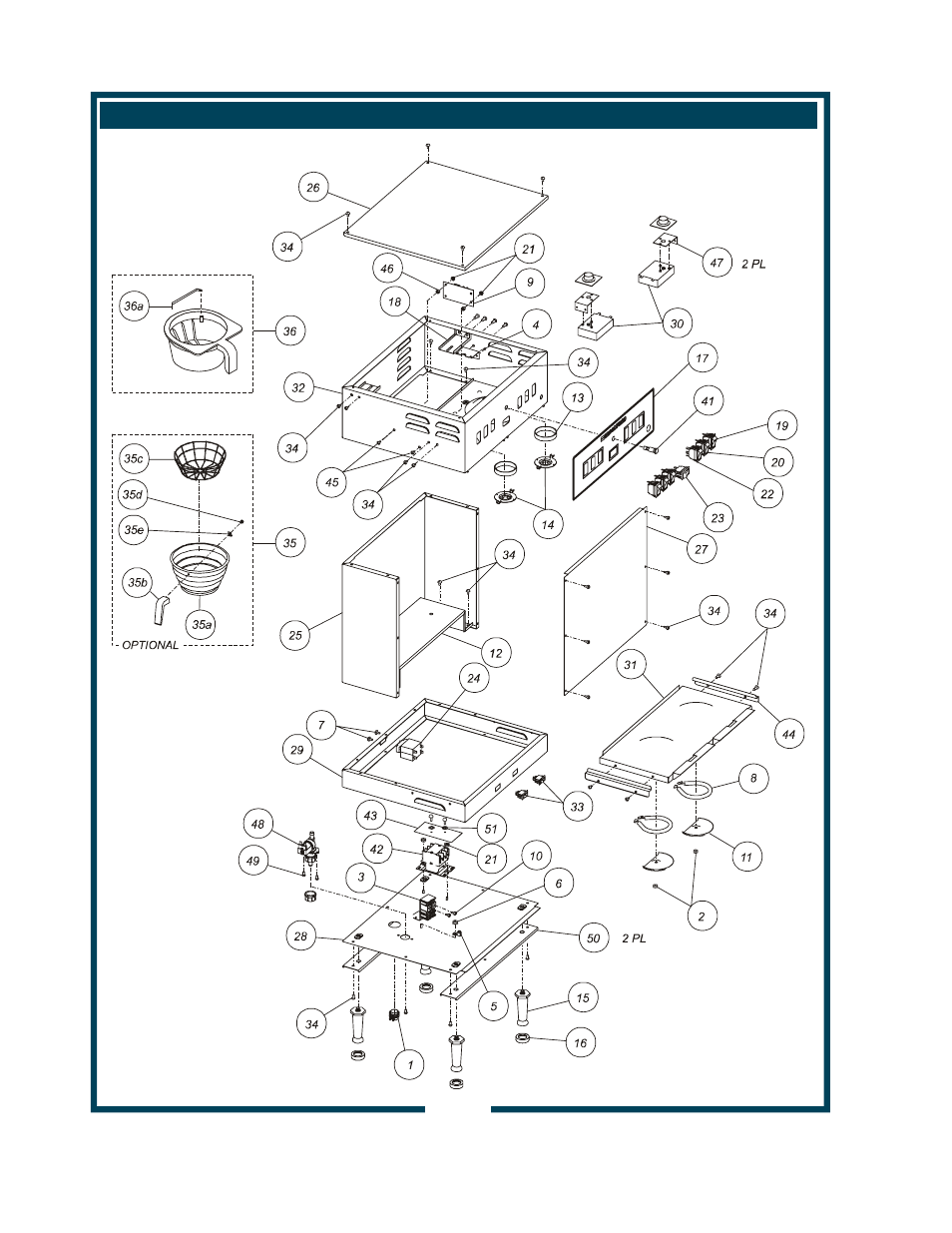 Exploded view cabinet and exterior components | Bloomfield SS2 9221 User Manual | Page 20 / 26
