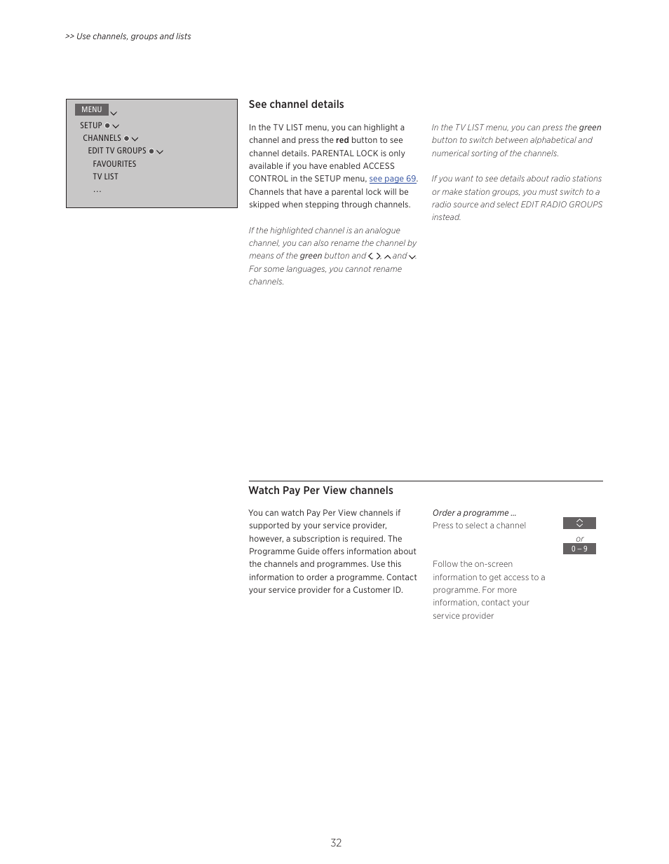 Bang & Olufsen BeoVision Avant - User Guide User Manual | Page 32 / 82