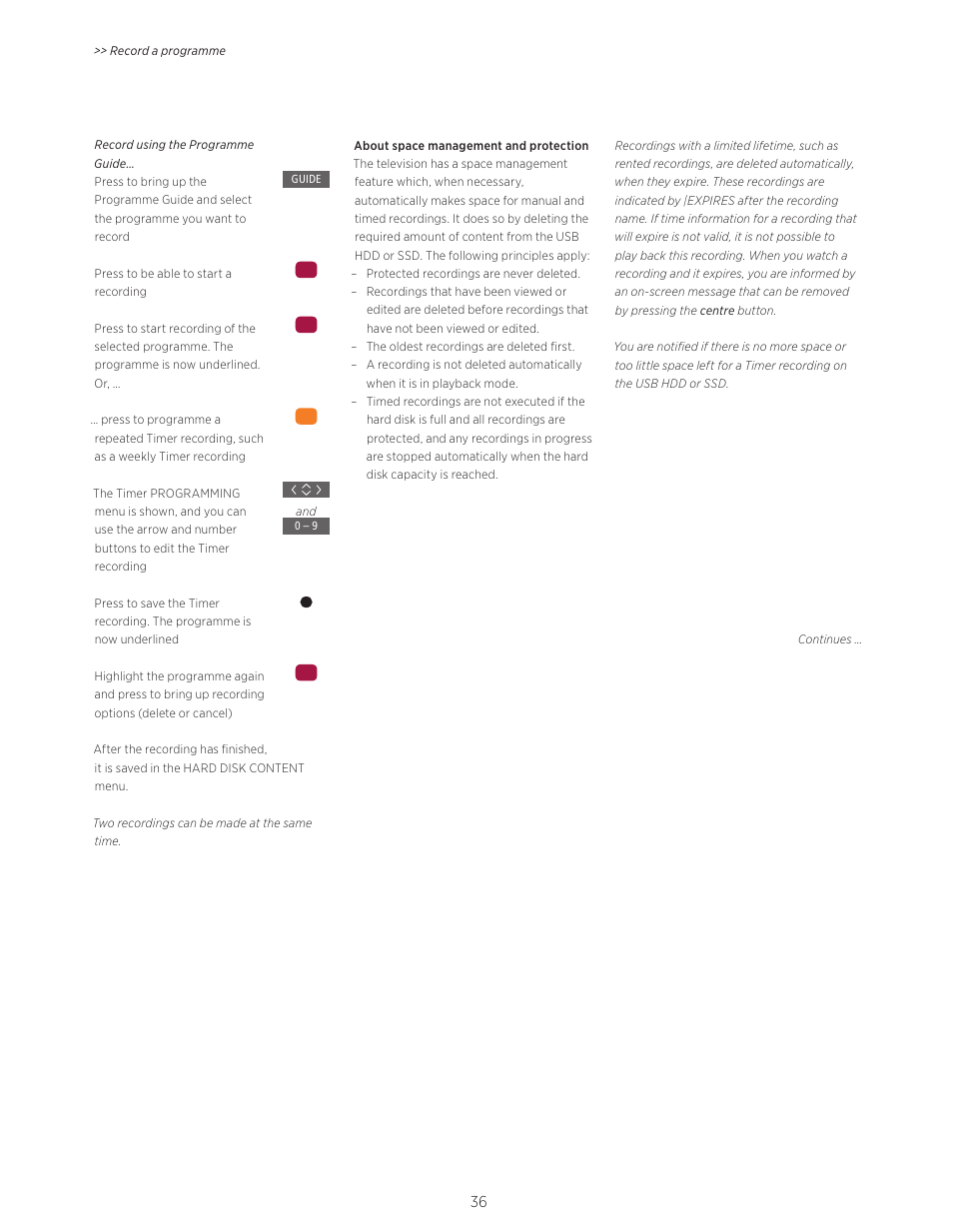 Bang & Olufsen BeoVision Avant - User Guide User Manual | Page 36 / 82