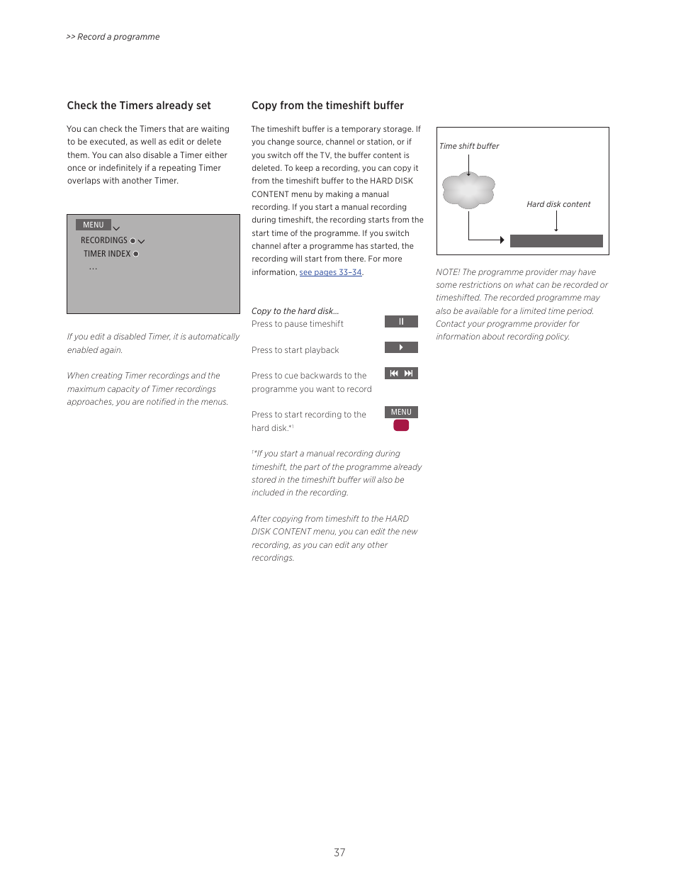 Bang & Olufsen BeoVision Avant - User Guide User Manual | Page 37 / 82