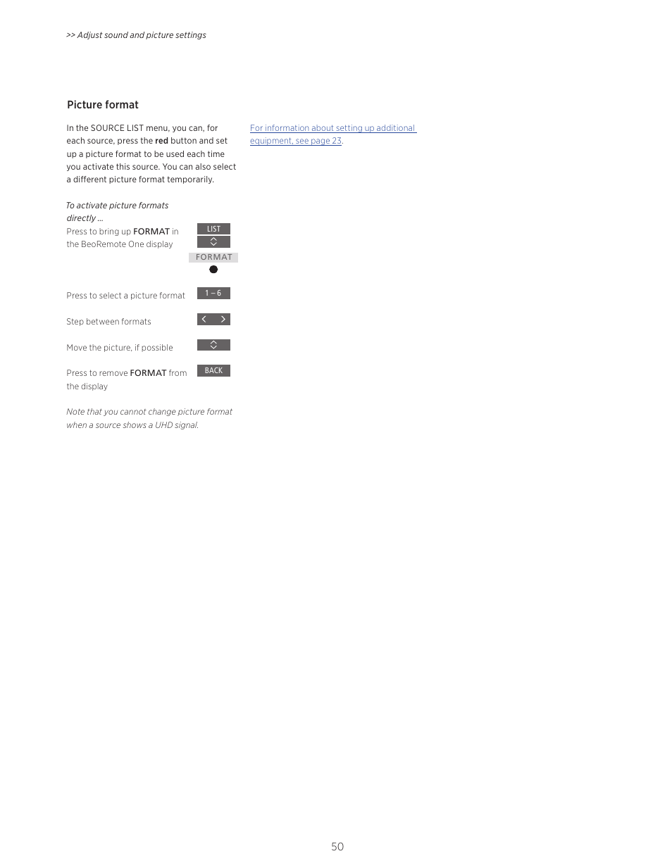 Bang & Olufsen BeoVision Avant - User Guide User Manual | Page 50 / 82