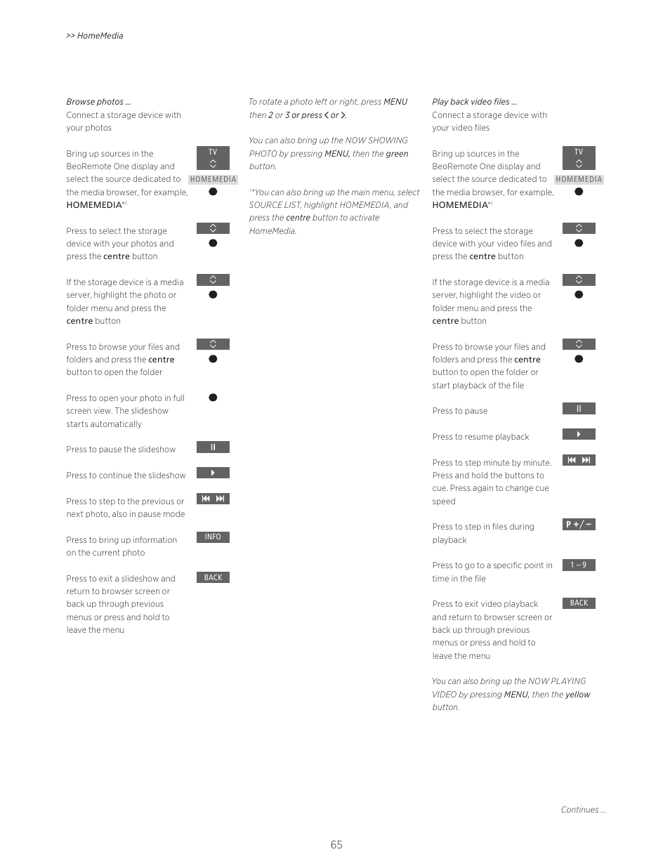 Bang & Olufsen BeoVision Avant - User Guide User Manual | Page 65 / 82