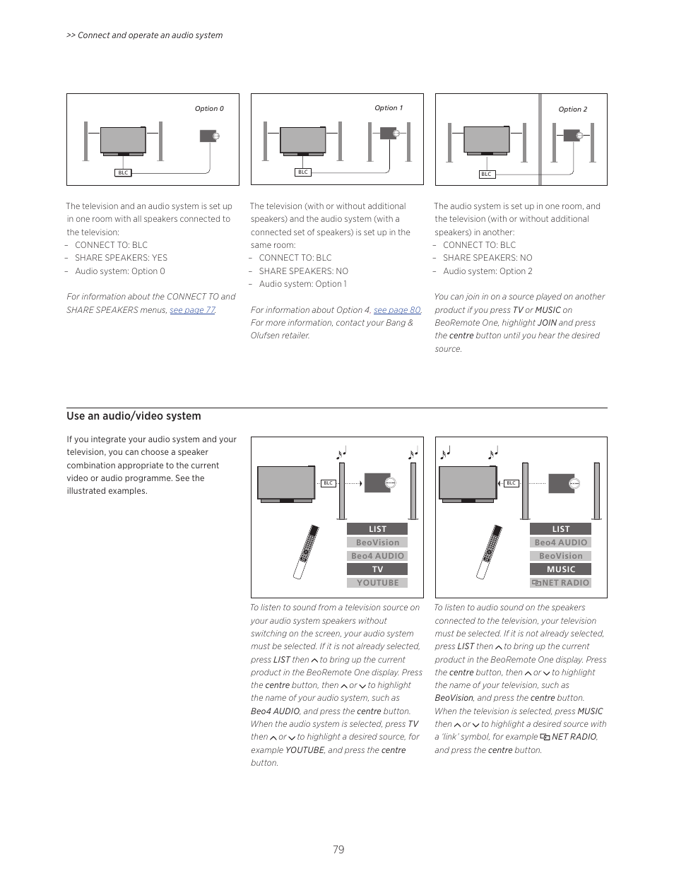 Use an audio/video system | Bang & Olufsen BeoVision Avant - User Guide User Manual | Page 79 / 82