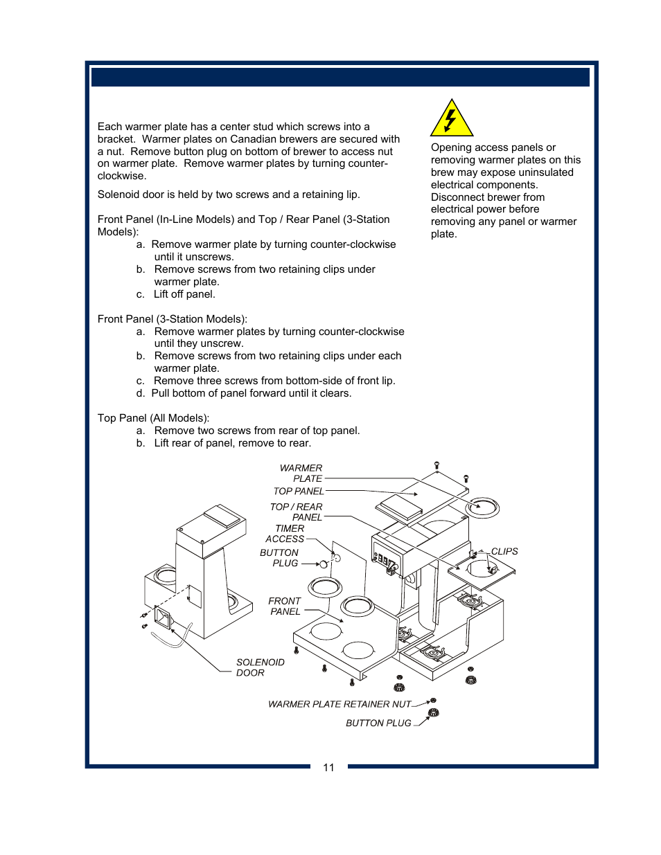 Caution | Bloomfield 8572 User Manual | Page 13 / 28