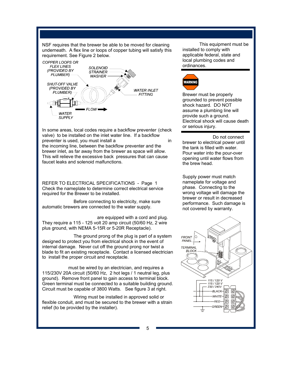 Warning | Bloomfield 8572 User Manual | Page 7 / 28
