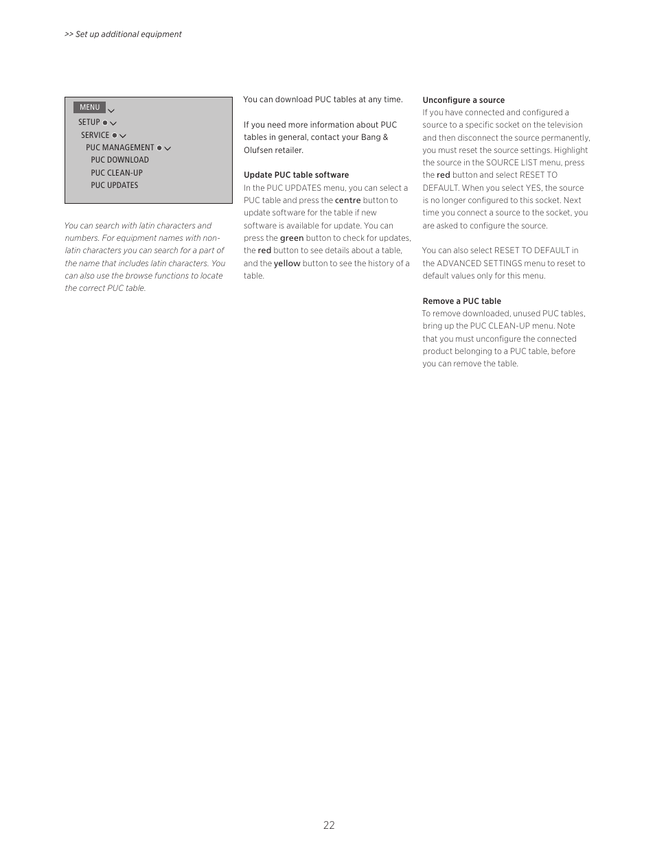 Bang & Olufsen BeoVision Avant (No tuner) - User Guide User Manual | Page 22 / 60