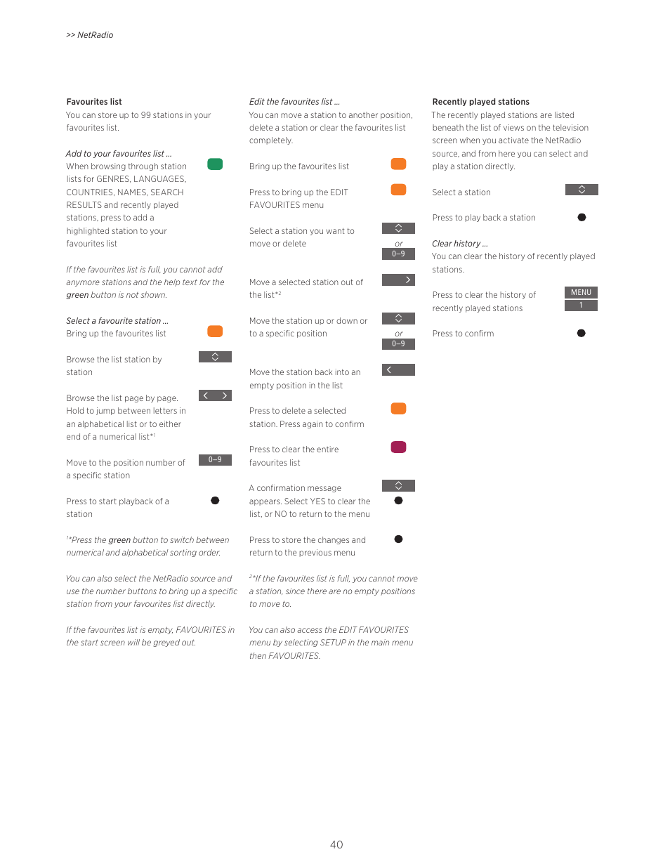 Bang & Olufsen BeoVision Avant (No tuner) - User Guide User Manual | Page 40 / 60