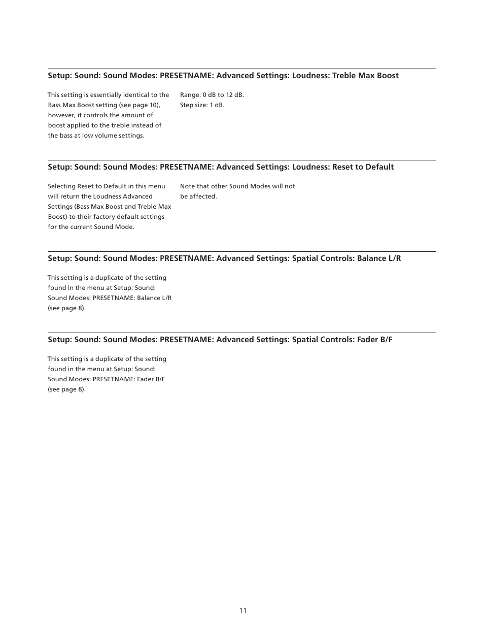 Bang & Olufsen BeoVision Avant - Technical Sound Guide User Manual | Page 11 / 24